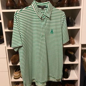 Ralph Lauren mens green striped polo
